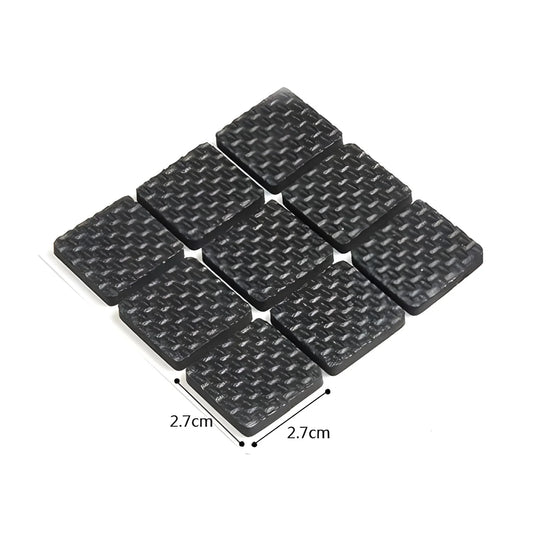Felt furniture pads set, black textured squares, 2.7 cm x 2.7 cm each