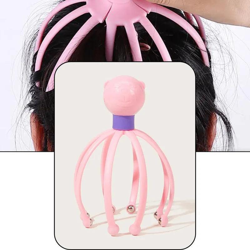 Octopus scalp massager