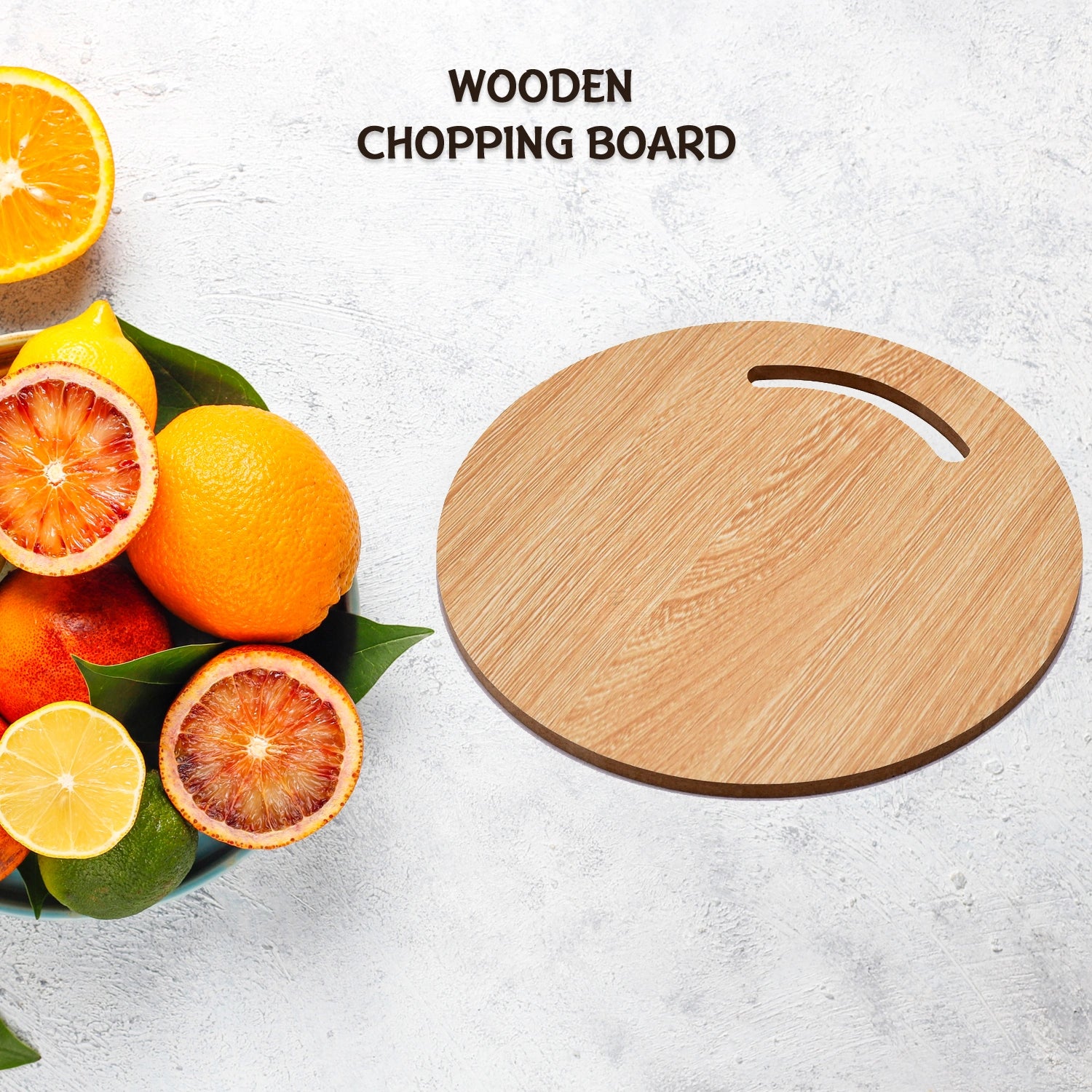 Wooden round chopping board