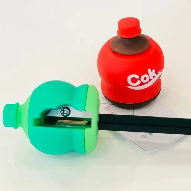 3d Cold Drink Bottle Shape Rubber and Sharpener - Office