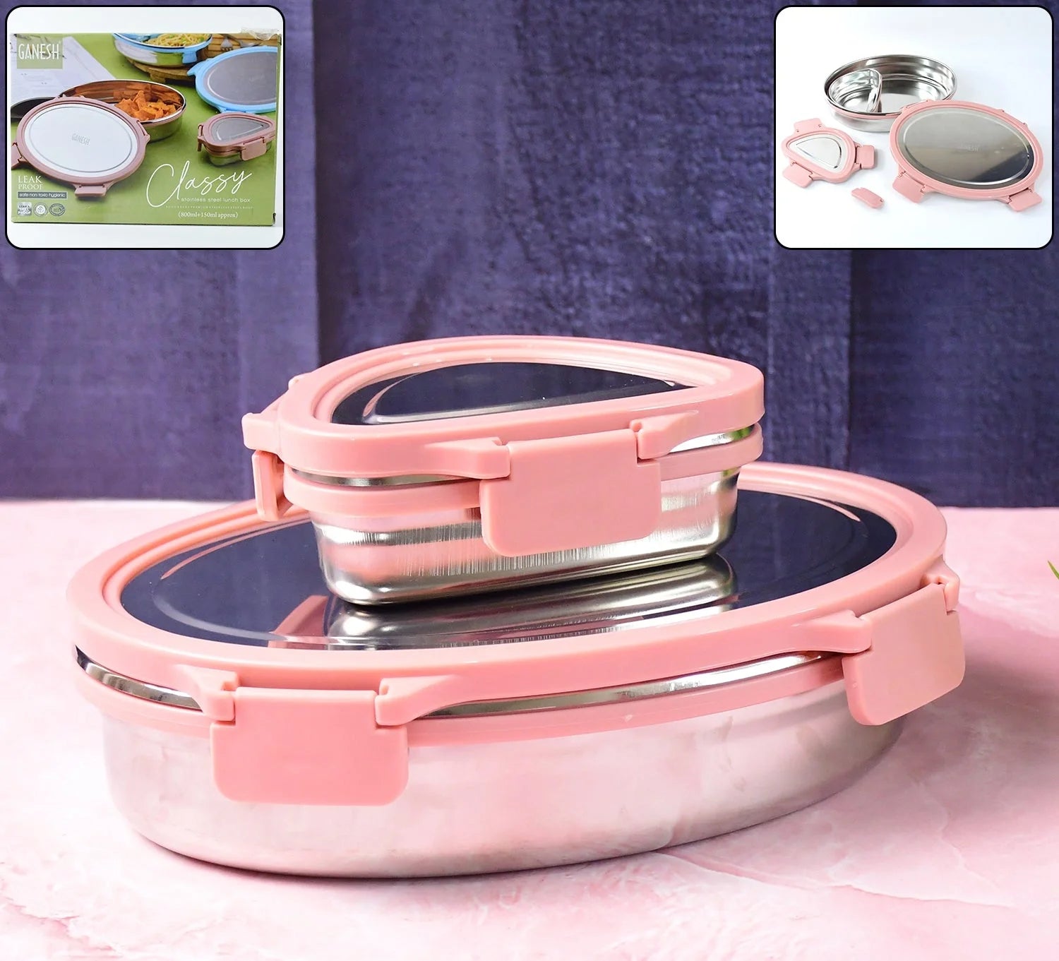 Best ganesh classy 2-piece lunch box set - containers | 2025 | fast shipping