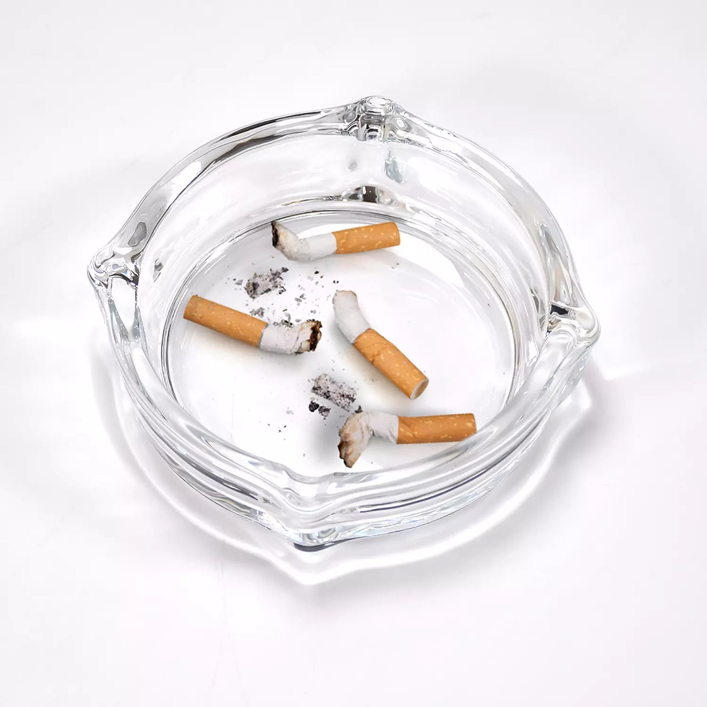 Best glass round ashtray with cigarette slots - ashtrays | 2025 | fast shipping