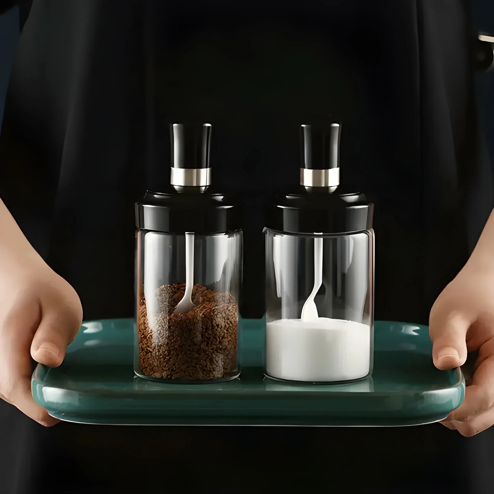 Glass Spice Dispenser Jar - Home & Kitchen