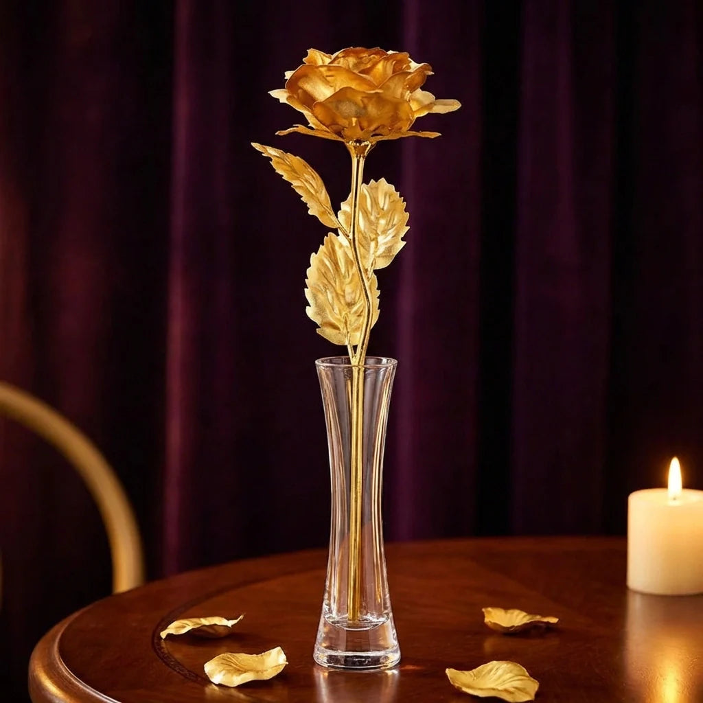 Best gold plated rose with premium box - artificial flowering plants | 2026 | fast shipping