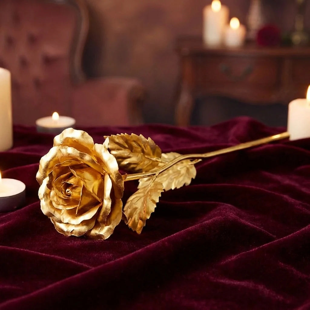 Best gold plated rose with premium box - artificial flowering plants | 2026 | fast shipping