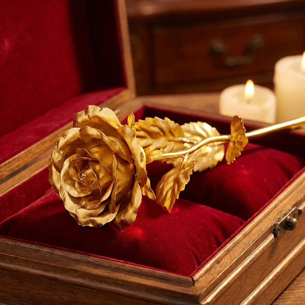 Best gold plated rose with premium box - artificial flowering plants | 2026 | fast shipping
