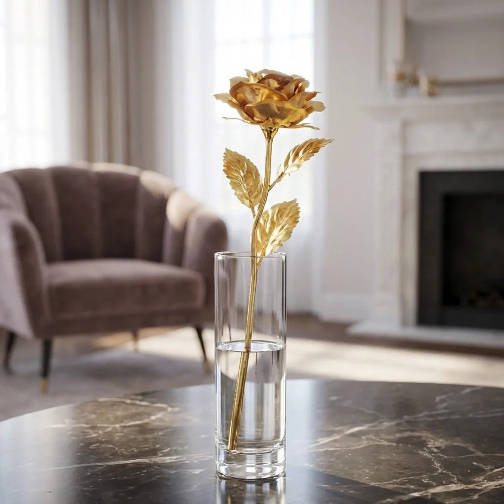 Best gold plated rose with premium box - artificial flowering plants | 2026 | fast shipping