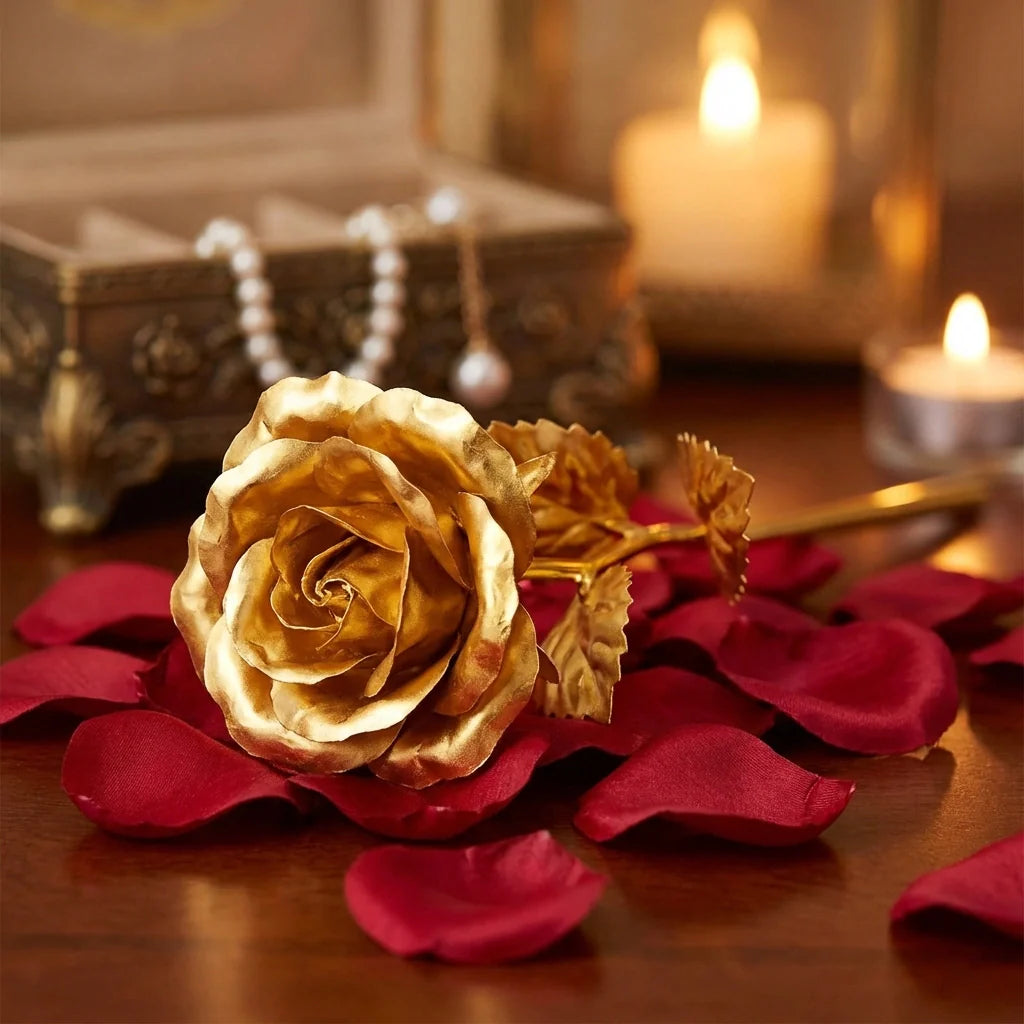 Best gold plated rose with premium box - artificial flowering plants | 2026 | fast shipping
