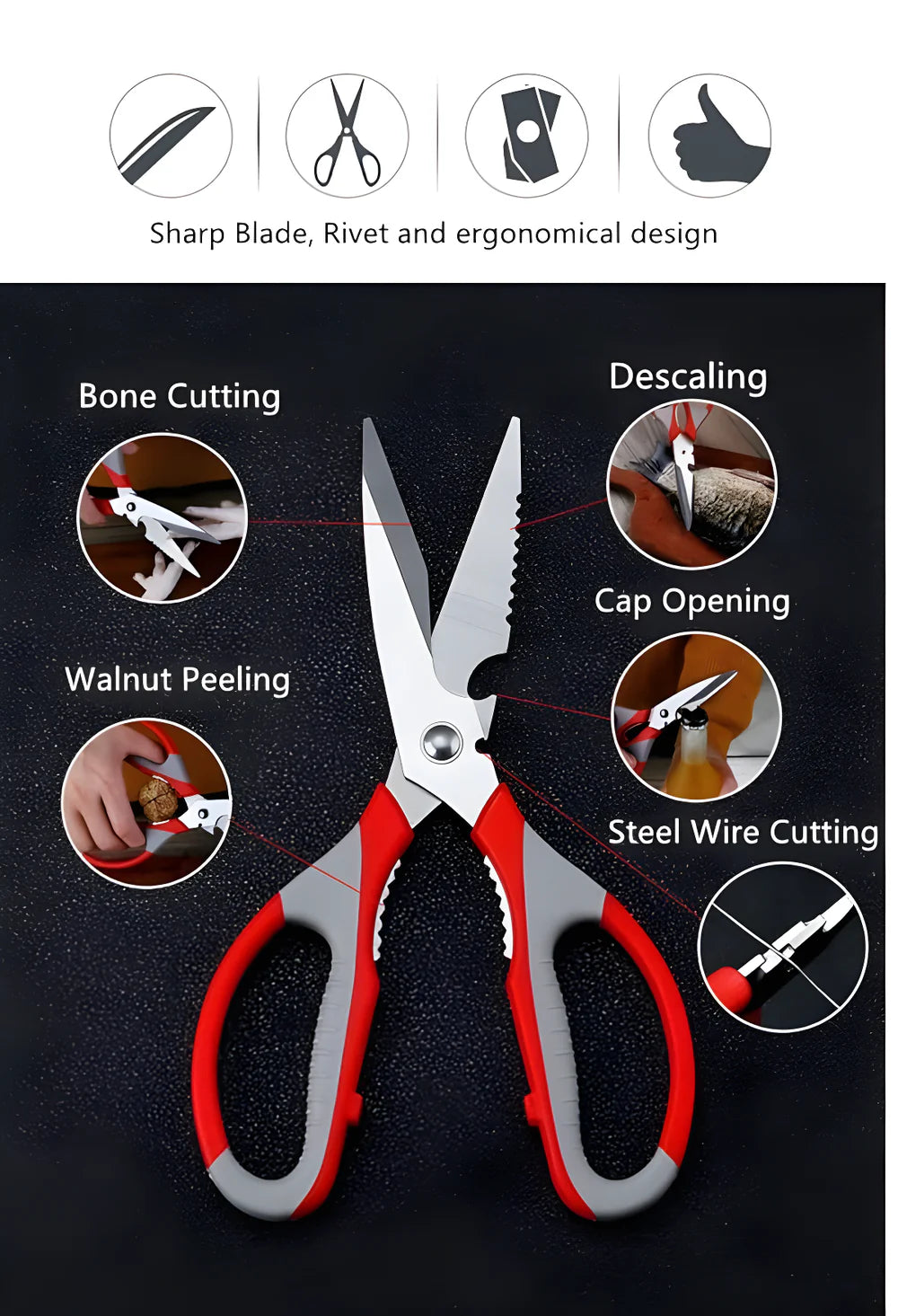 Best golden handle scissors - kitchen shears | 2025 | fast shipping