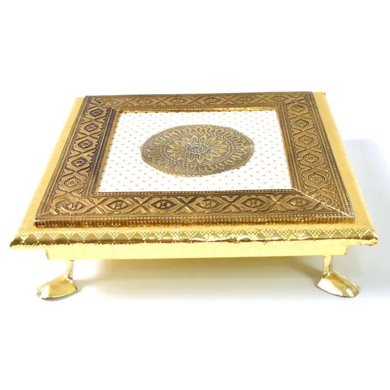 Best golden - square pooja chowki - religious altars | 2025 | fast shipping