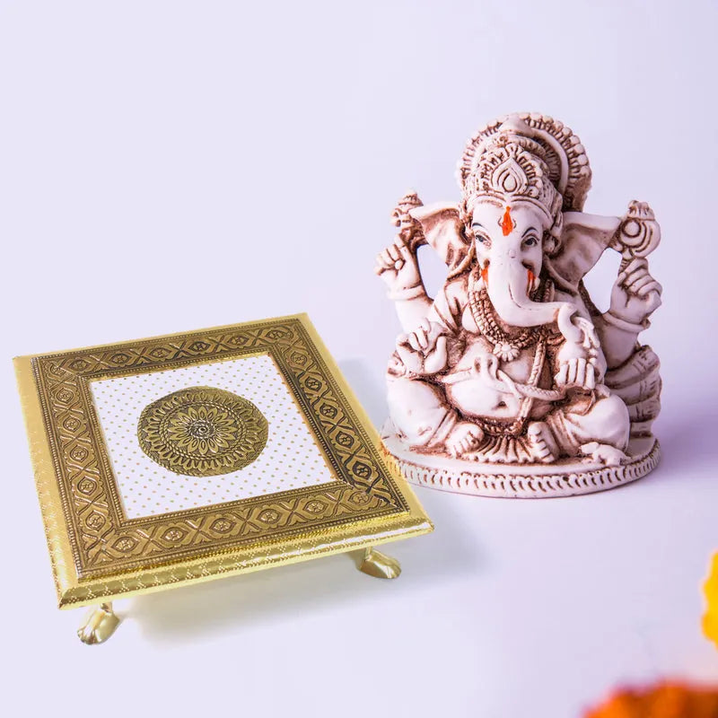 Best golden - square pooja chowki - religious altars | 2025 | fast shipping