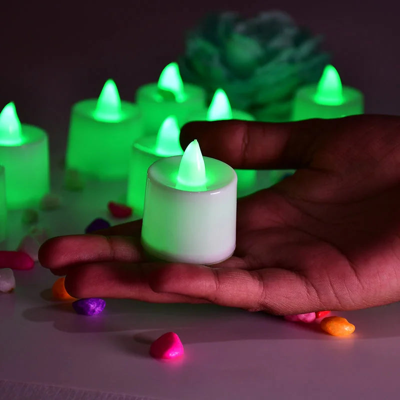 Best green flameless led tealights - candles | 2025 | fast shipping
