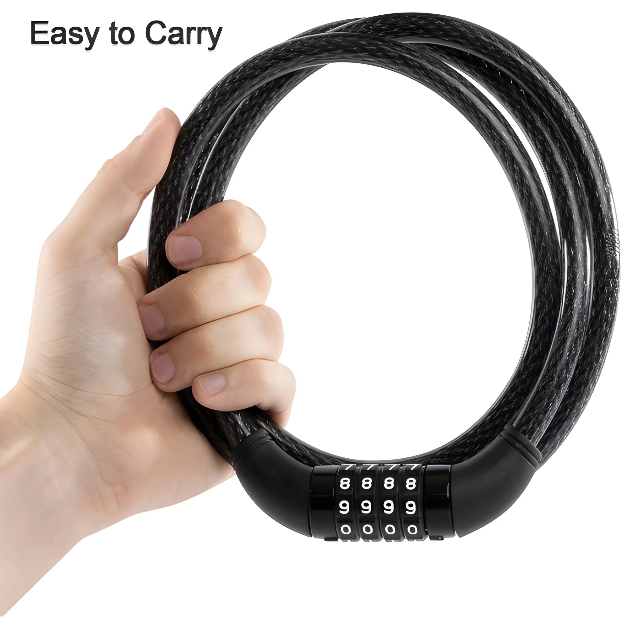 4-dial combination cable lock