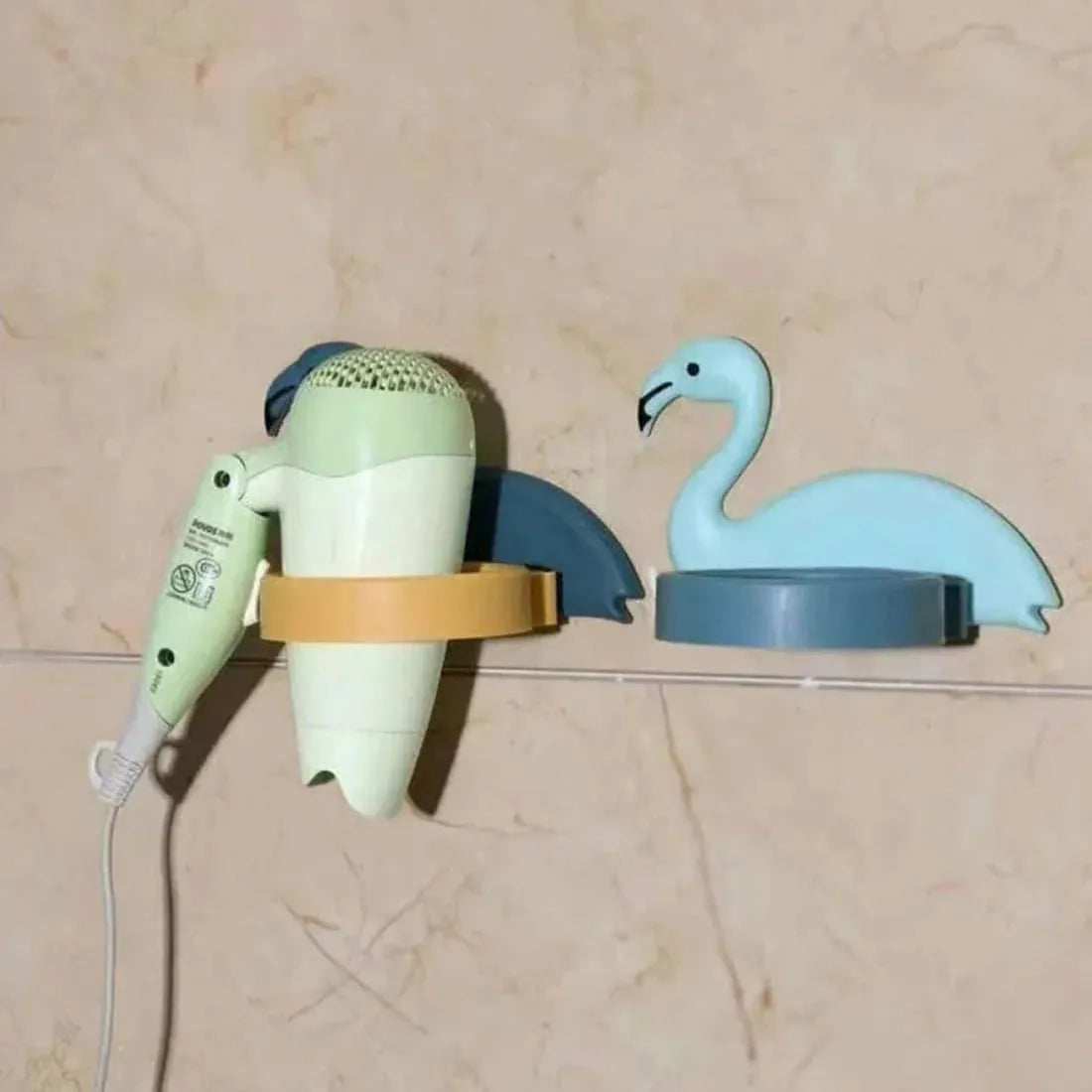 Hair Dryer Wall Mount Holder Organiser - Home Improvement
