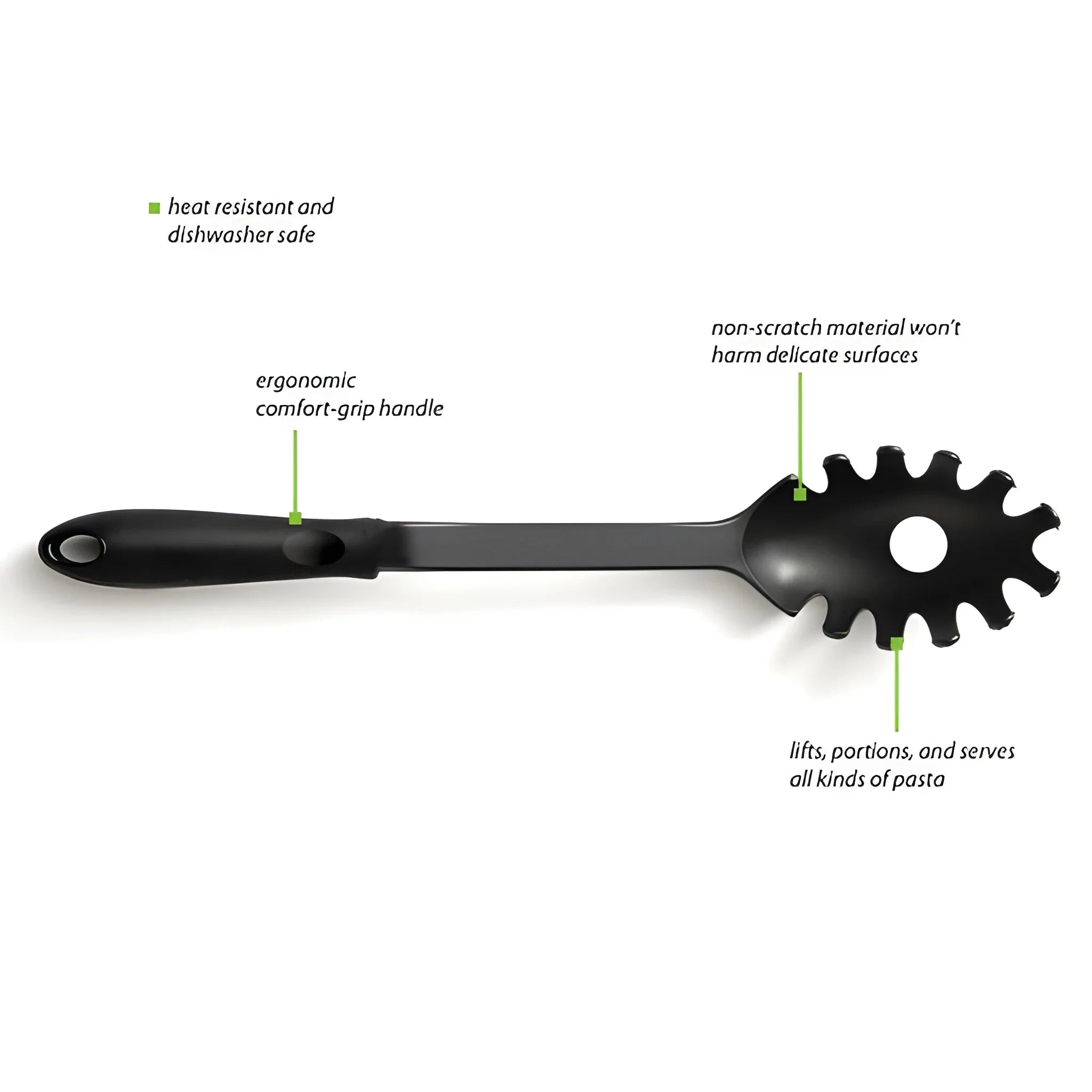 Heat-Resistant Silicone Pasta Spoon - Home & Kitchen