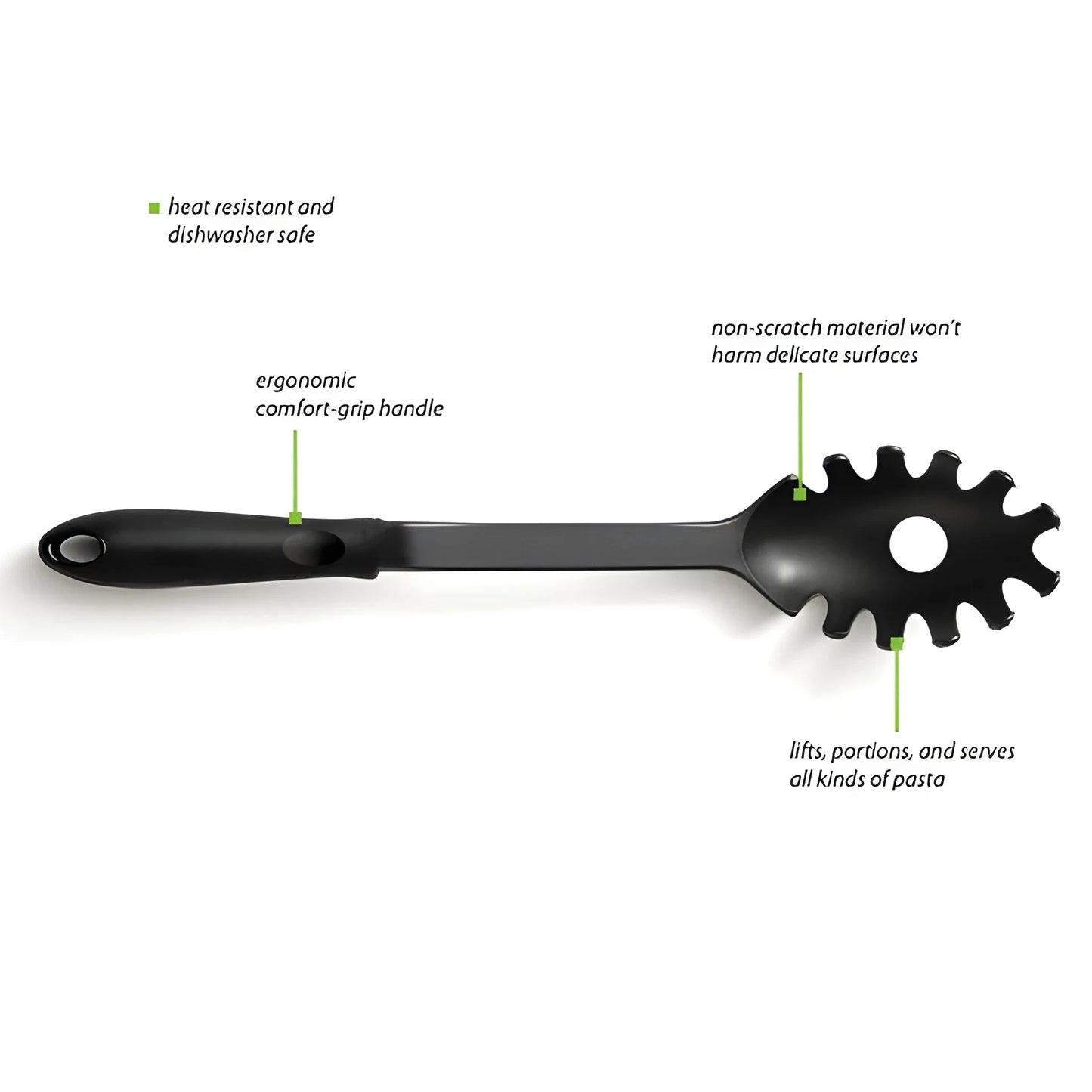 Heat-Resistant Silicone Pasta Spoon - Home & Kitchen