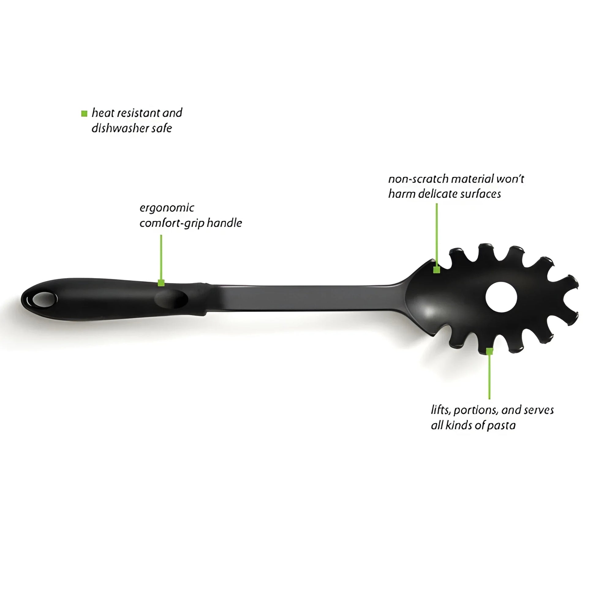 Heat-Resistant Silicone Pasta Spoon - Home & Kitchen