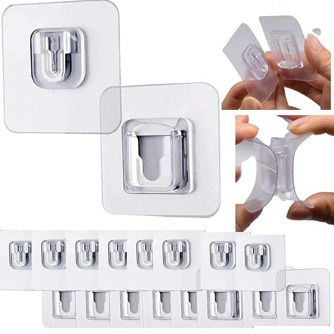 Heavy Duty Adhesive Wall Hooks (1 Pair) - Home Improvement