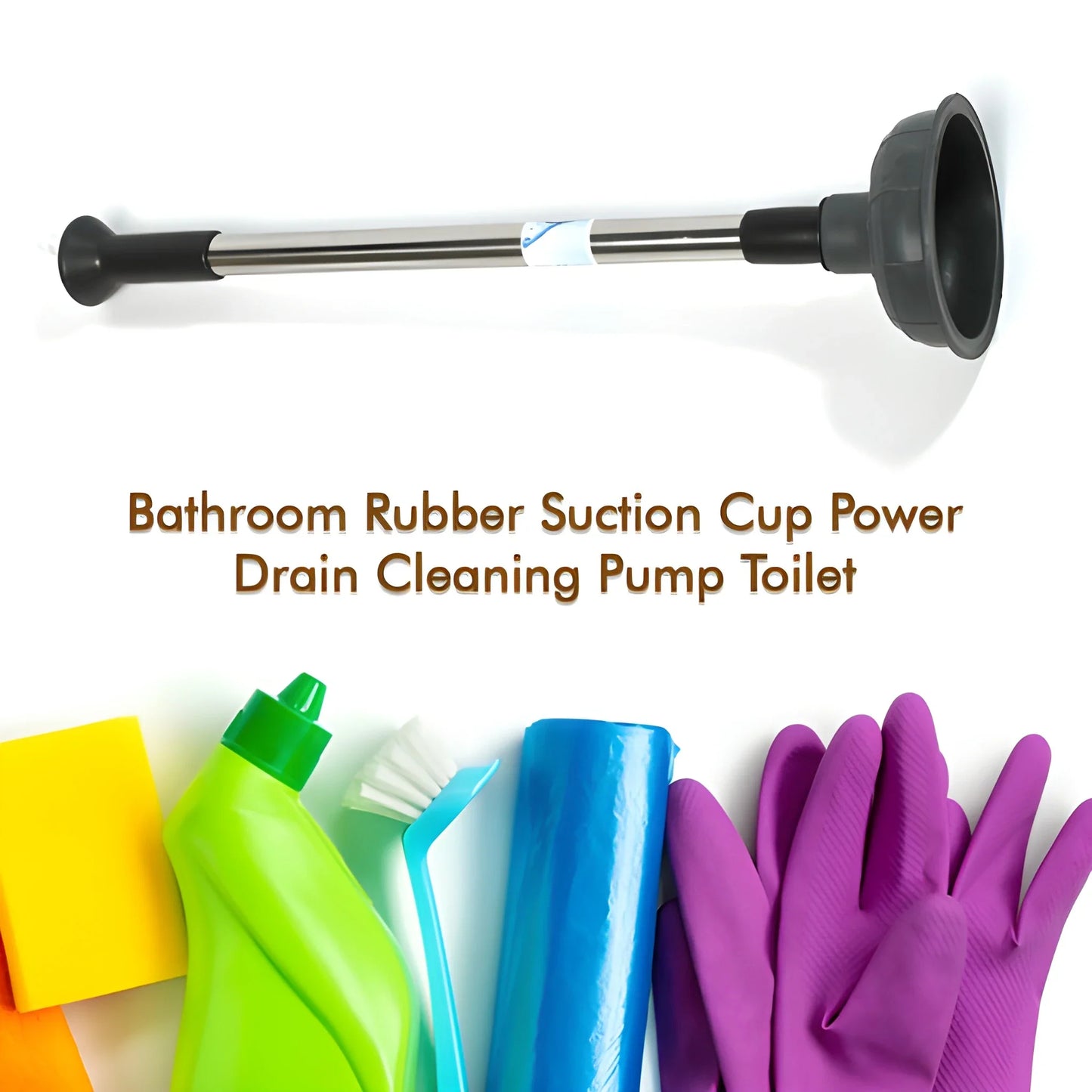 Heavy-Duty Drain Plunger - Industrial & Scientific