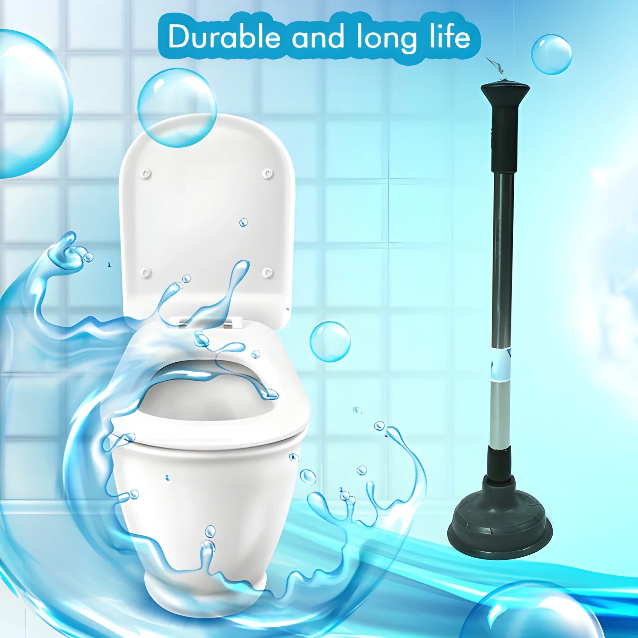 Heavy-Duty Drain Plunger - Industrial & Scientific