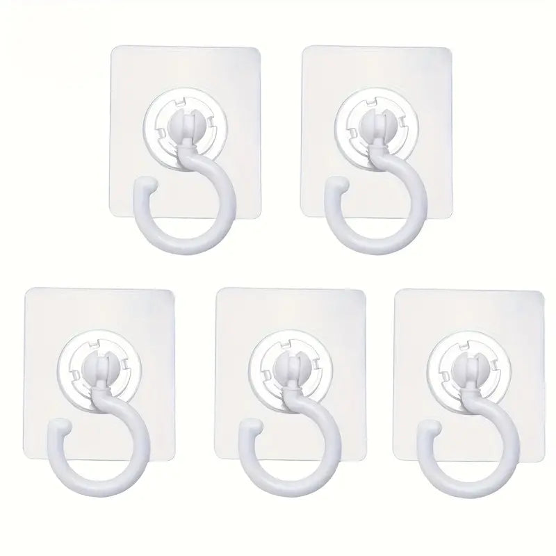 Heavy-Duty Self-Adhesive Wall Hooks - Home Improvement