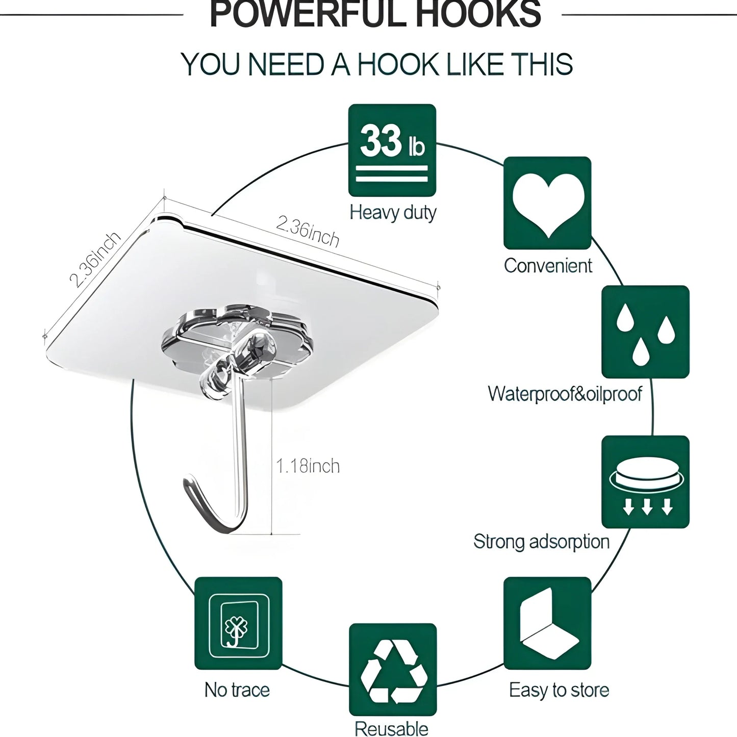 Heavy-Duty Wall Hook - Home Improvement