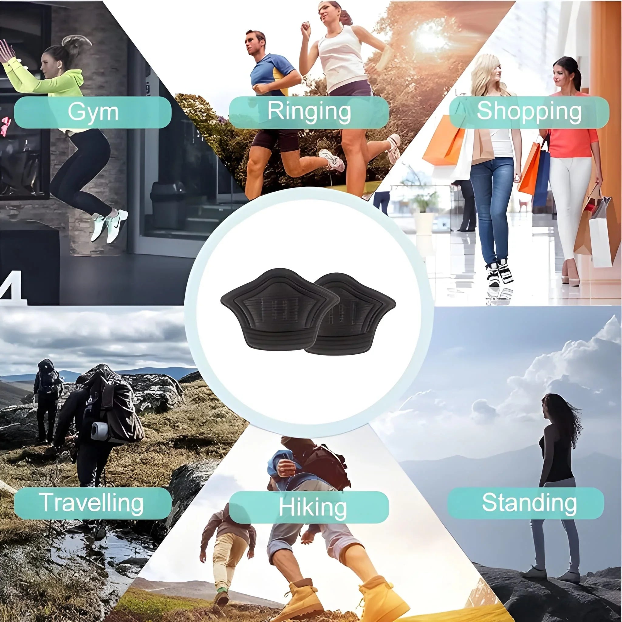 Heel Cushion Pads Widely Applicable Protective Shoe Insoles - Personal Care