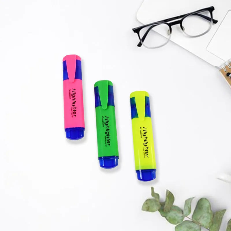 Highlighter Pen Assorted Colours (3 Pcs Set) - Office