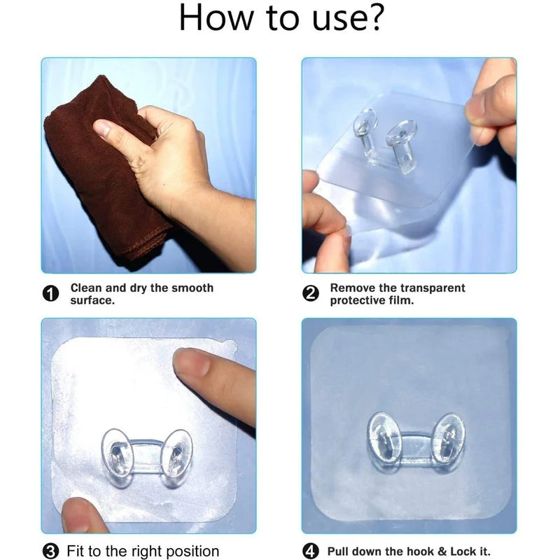 Invisible Adhesive Hook - Home Improvement