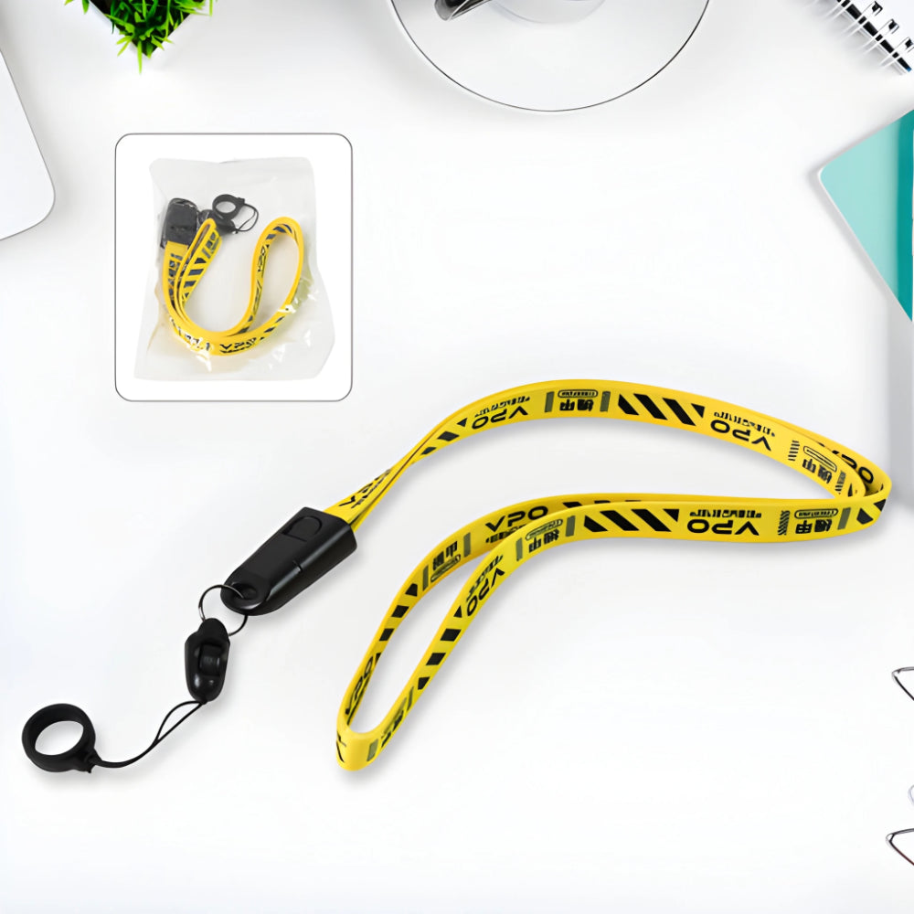 Charging cable lanyard strap
