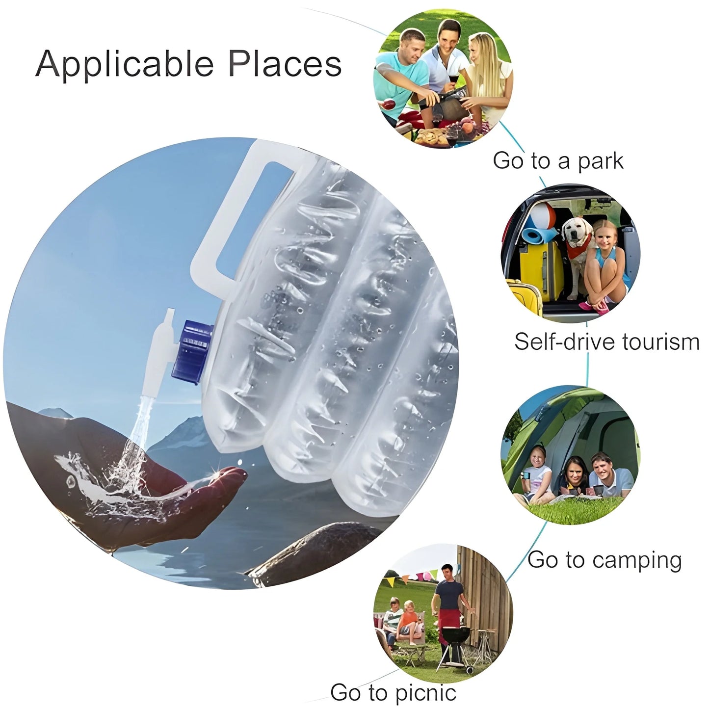 Best outdoor camping collapsible portable water container - sporting goods | 2025 | fast shipping