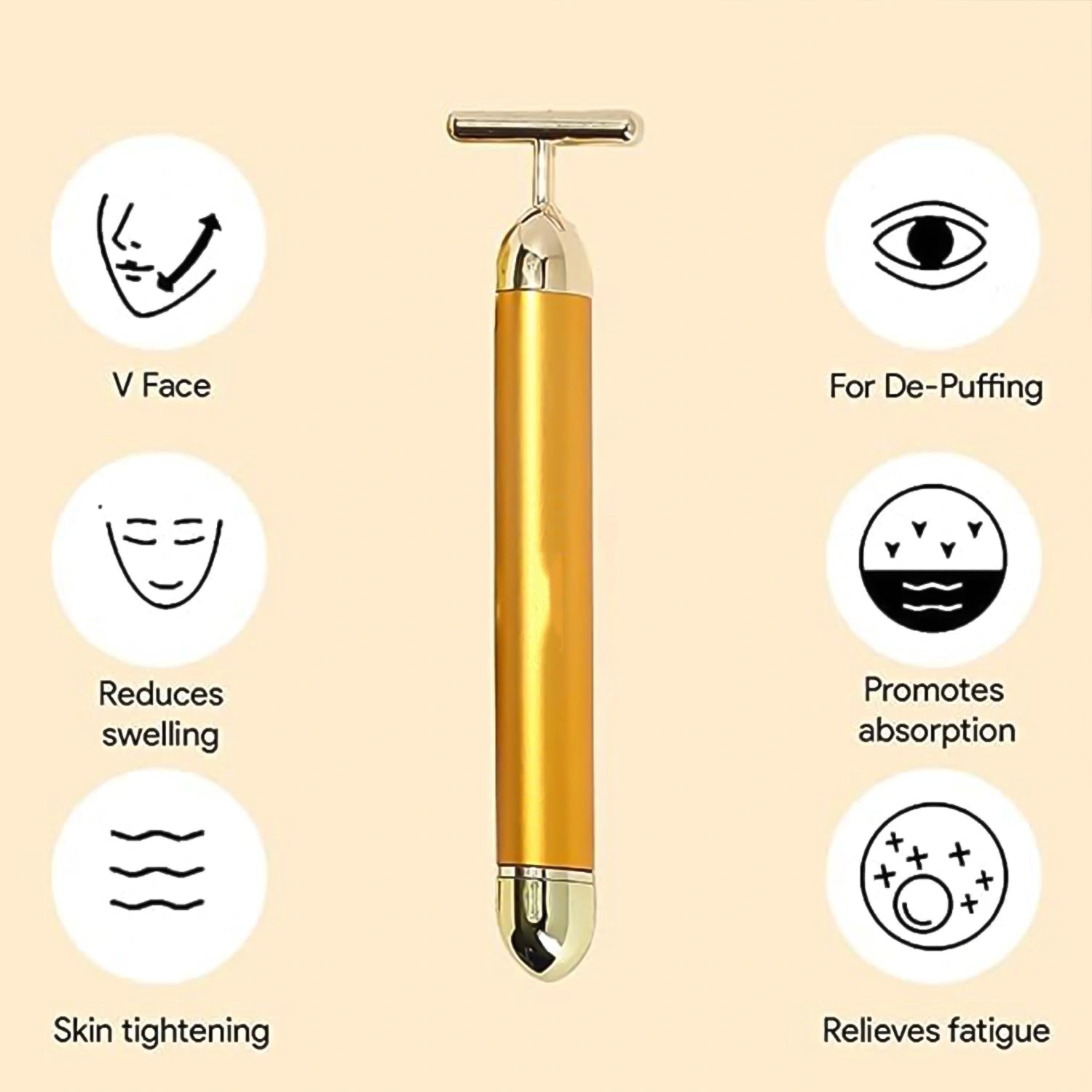 Golden facial massager