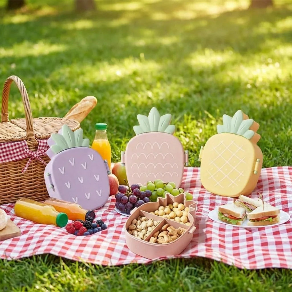 Best kids pineapple shaped lunch box with spoon-fork - sets | 2026 | fast shipping