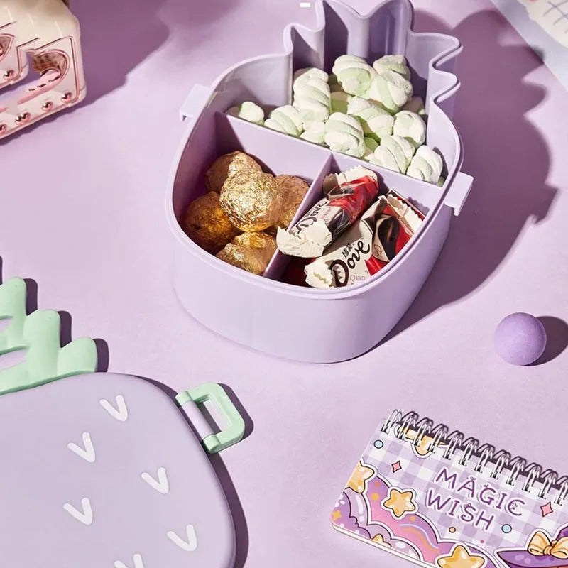 Best kids pineapple shaped lunch box with spoon-fork - sets | 2025 | fast shipping