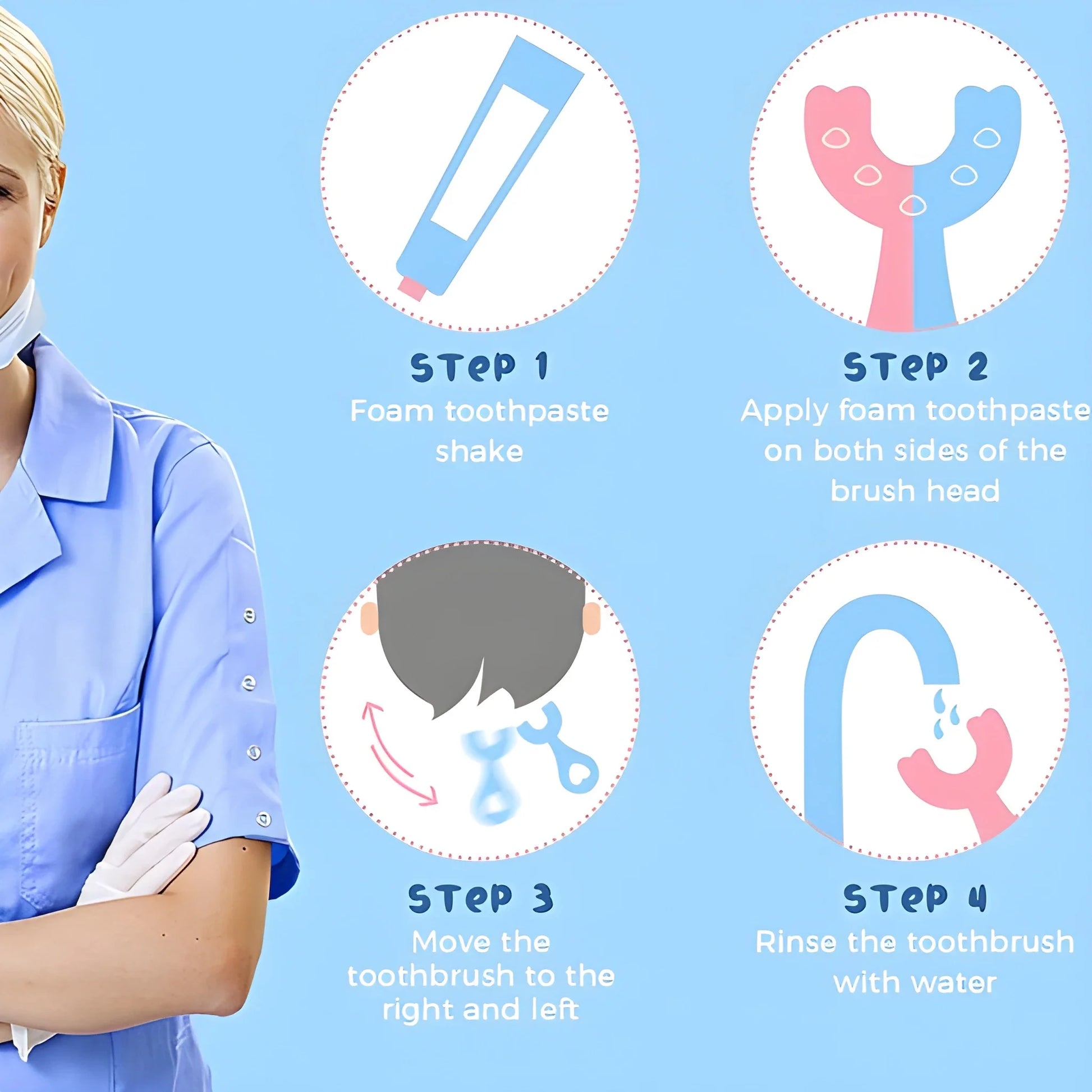 Kids’ U-Shaped Toothbrush - Health & Personal Care