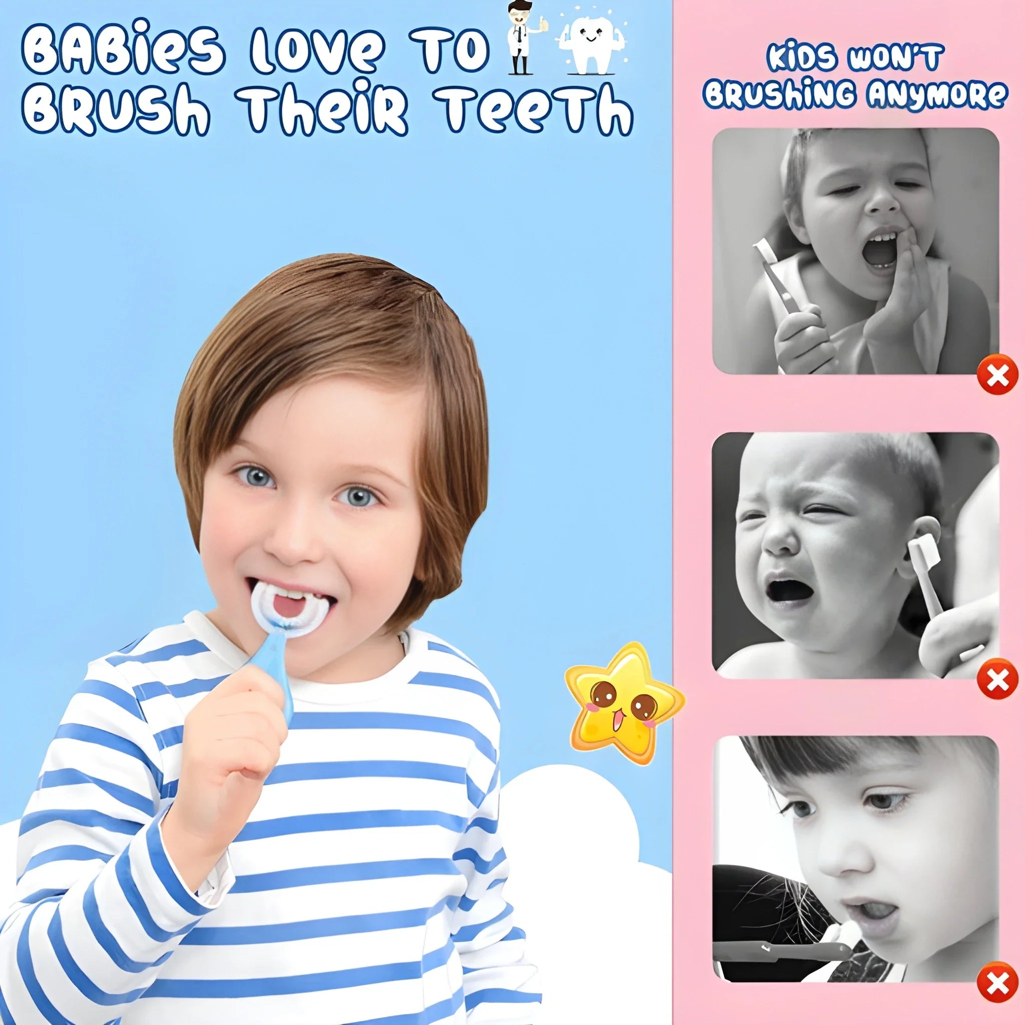 Kids’ U-Shaped Toothbrush - Health & Personal Care