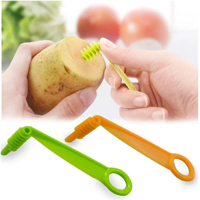 Kitchen Plastic Vegetables Spiral Cutter - Tool