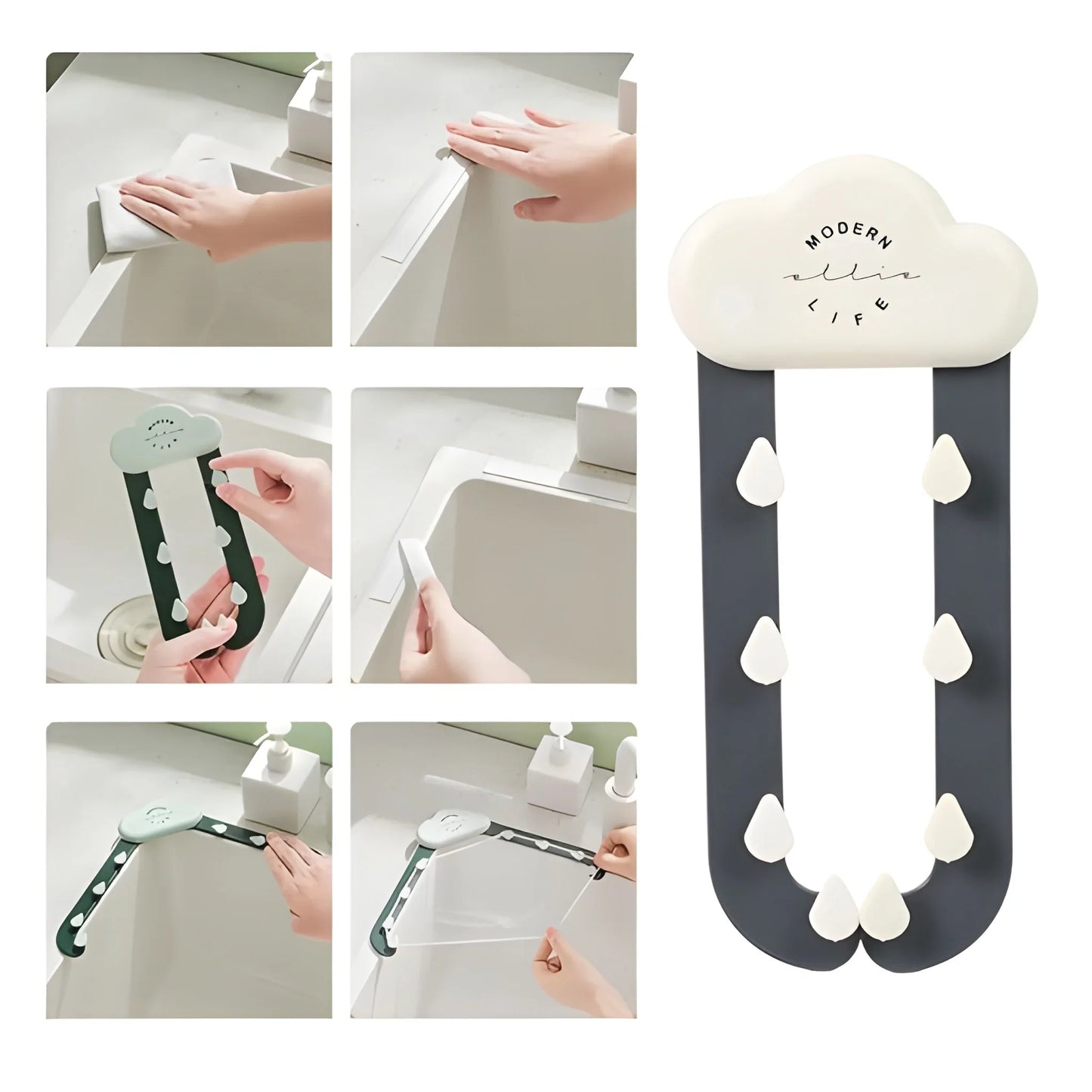 Kitchen Sink Strainer Triangle Filter Rack - Home &