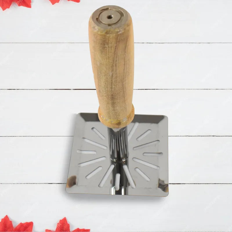 Kitchen Tools Wooden Handle Square Stainless Steel Potato Masher (1 Pc) - Home &