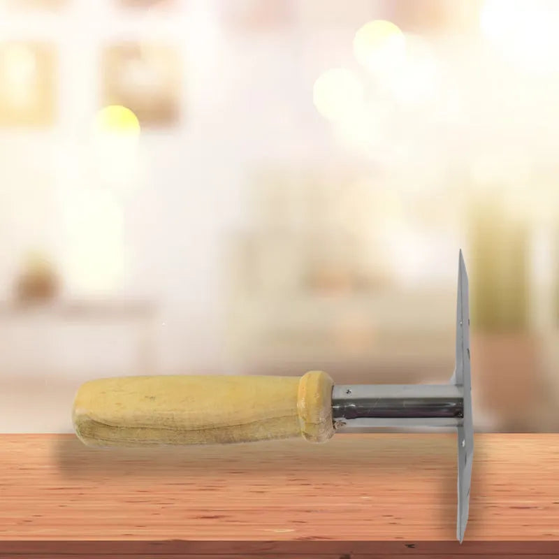 Kitchen Tools Wooden Handle Square Stainless Steel Potato Masher (1 Pc) - Home &