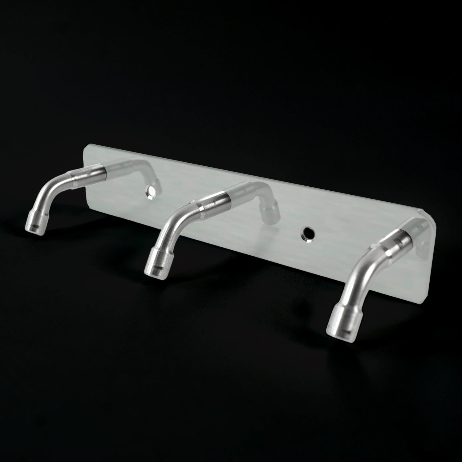 Stainless steel 3-hook wall rack
