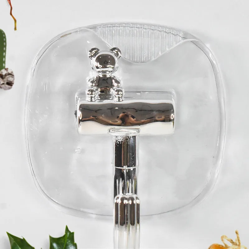 Large Plastic Self Adhesive Wall Hooks (2 Pc) - Home Improvement