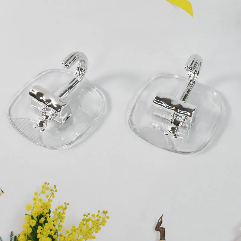 Large Plastic Self Adhesive Wall Hooks (2 Pc) - Home Improvement