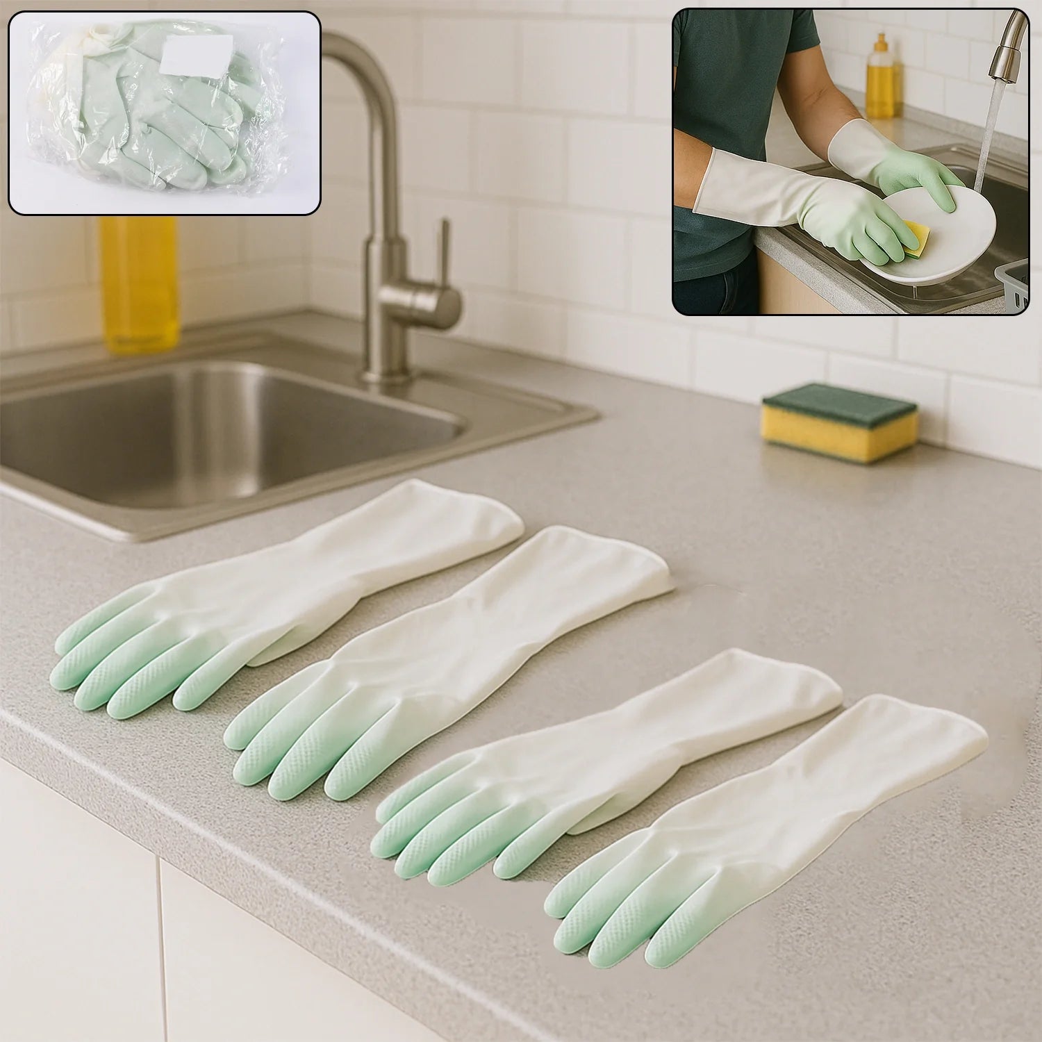 Best latex cleaning gloves (2 pair) - 2025 | fast shipping
