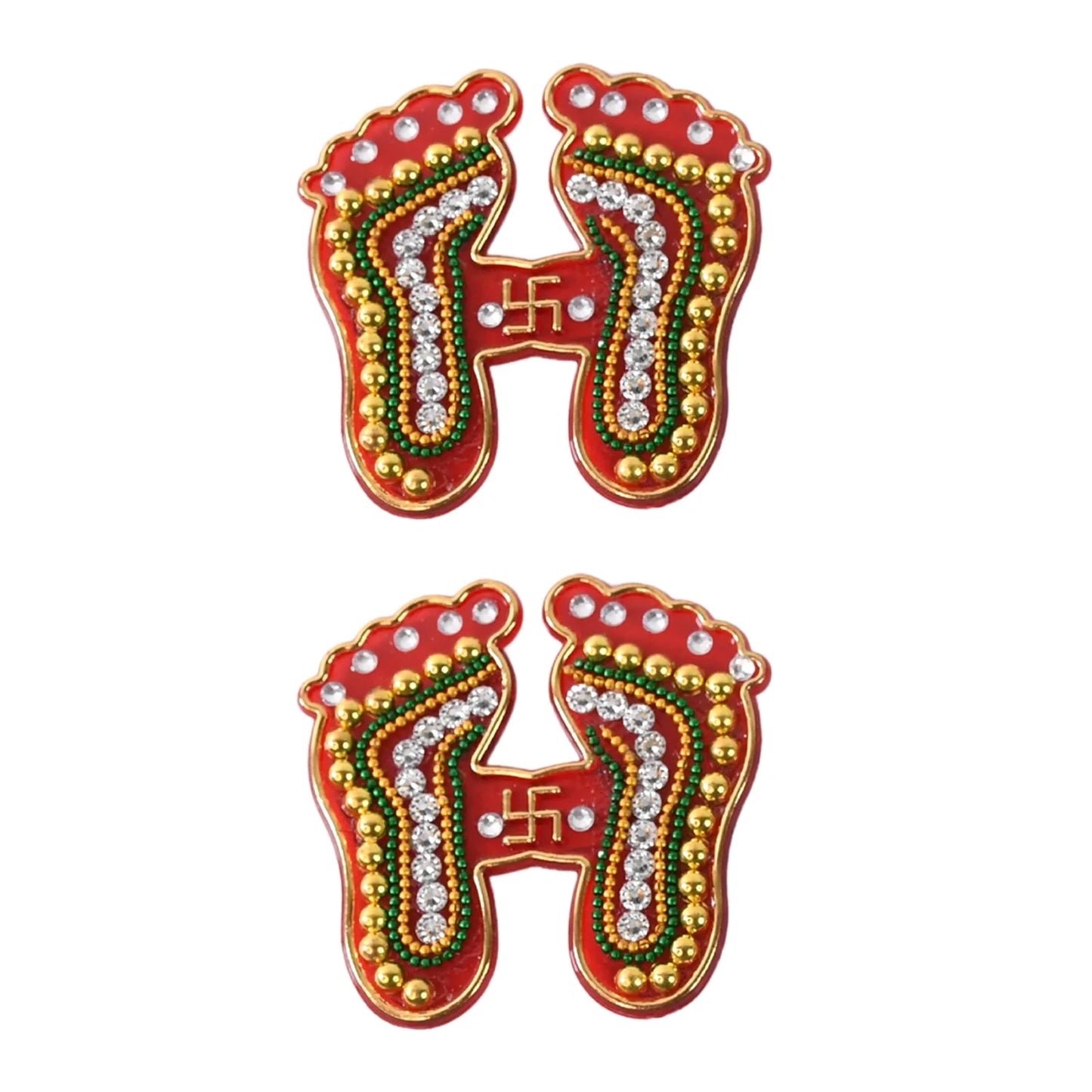 Best laxmi charan paduka sticker – 2 pc - religious items | 2025 | fast shipping