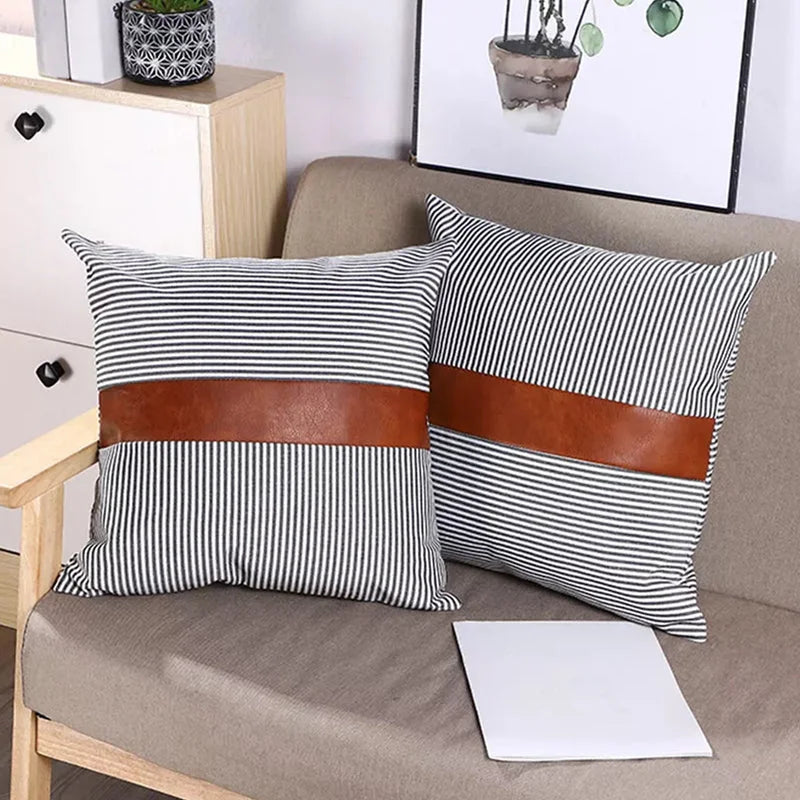Best leather & cotton pillow covers - chair sofa cushion | 2025 | fast shipping