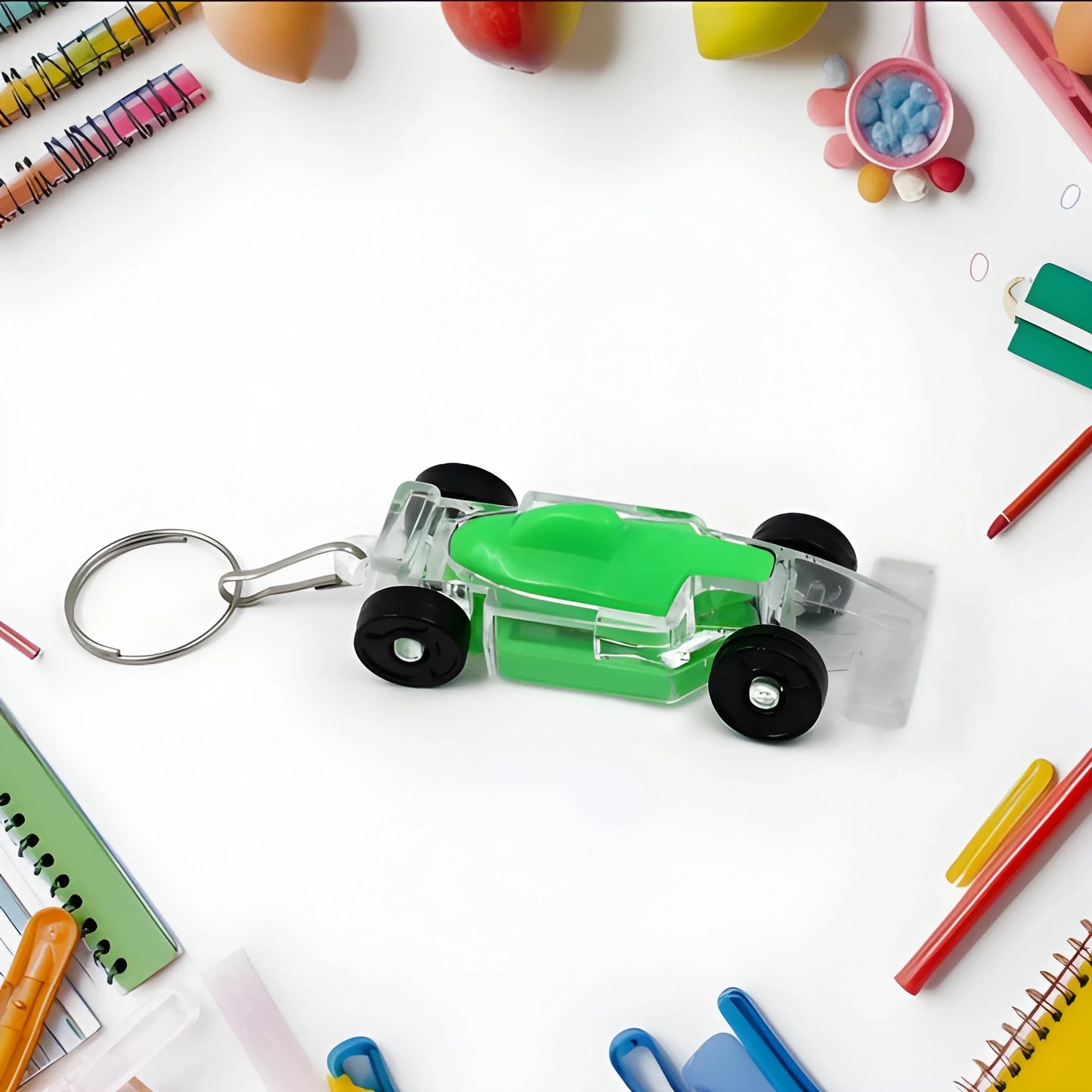 LED Racing Car Keychain - Toys & Games