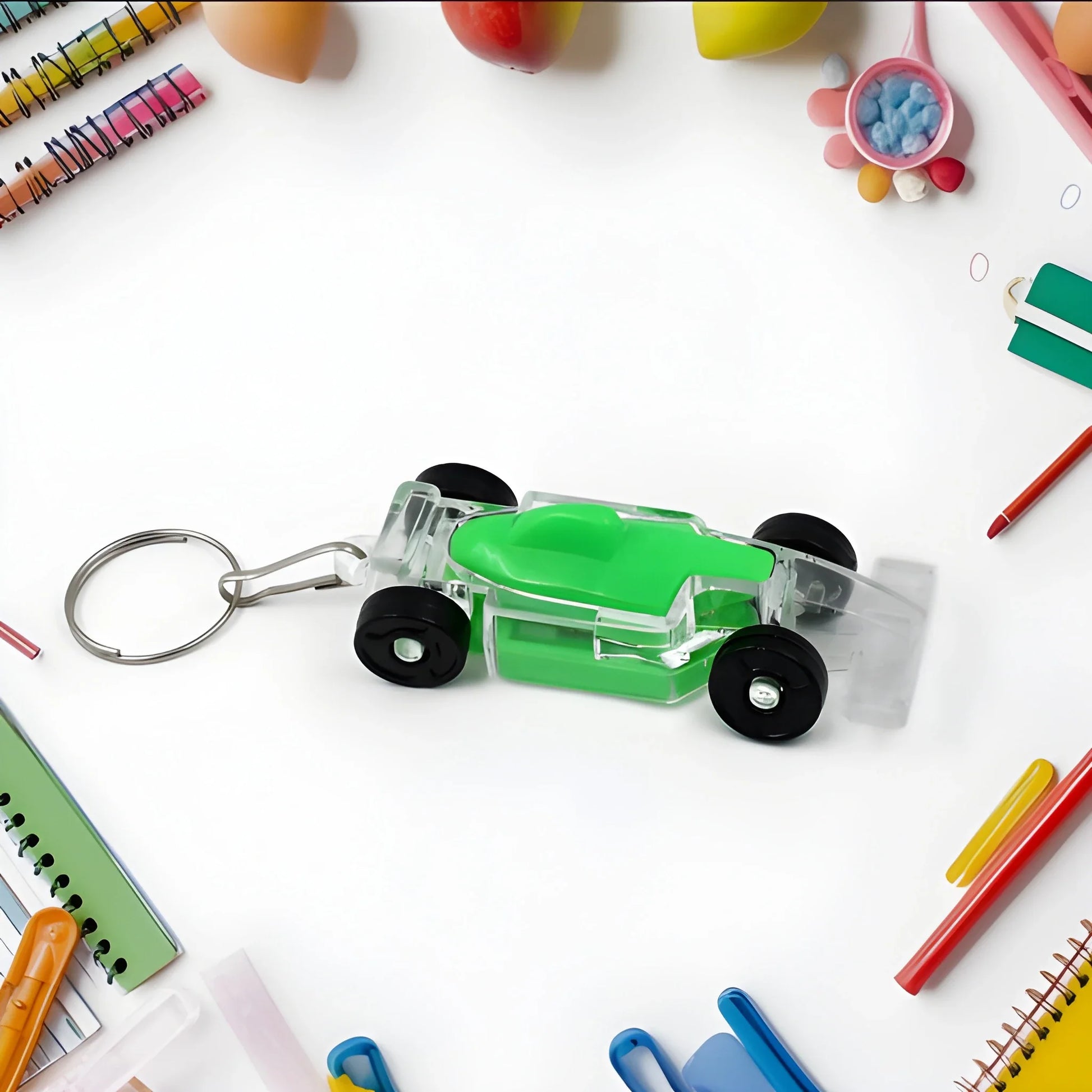 LED Racing Car Keychain - Toys & Games