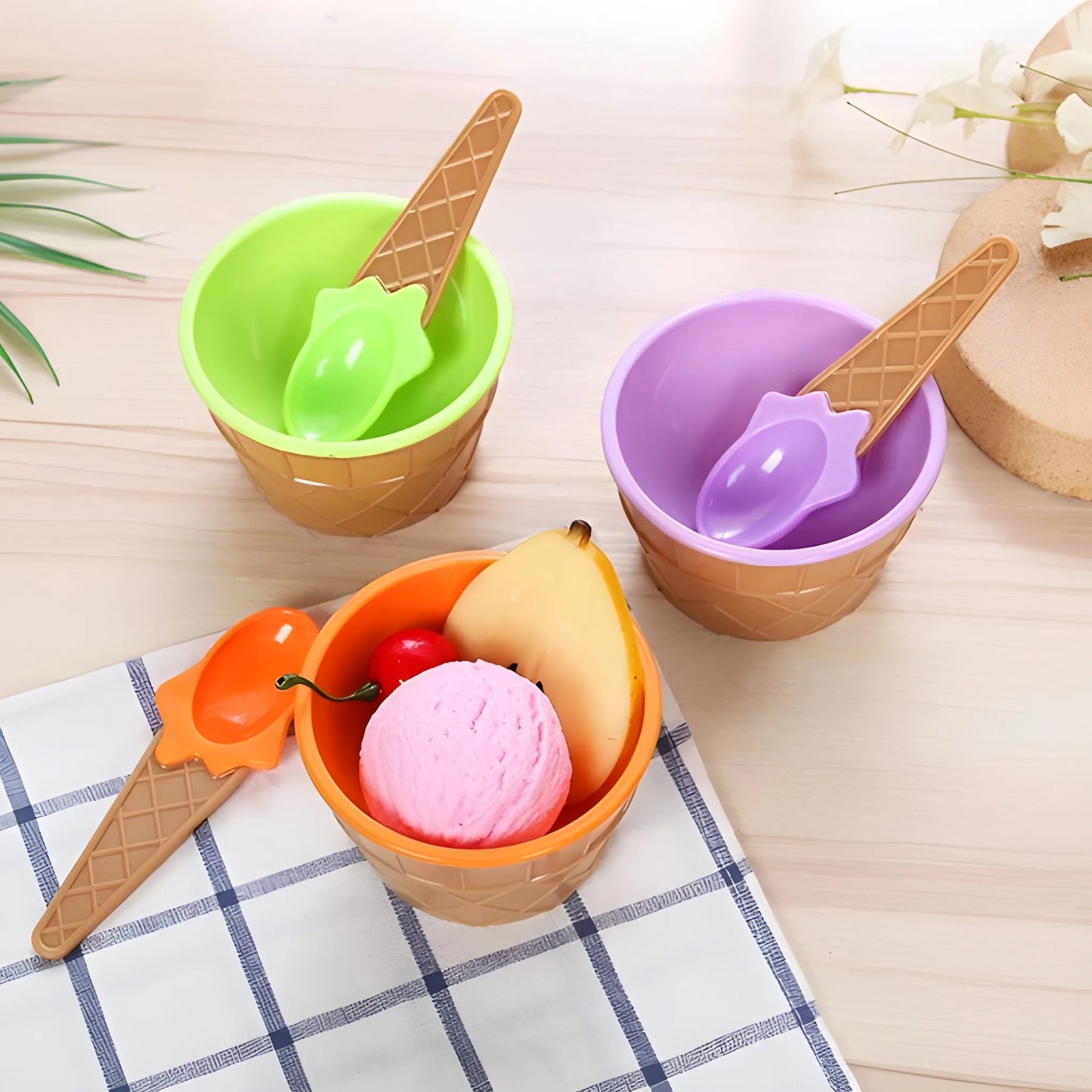 Waffle Cone Bowl Set - Home & Kitchen