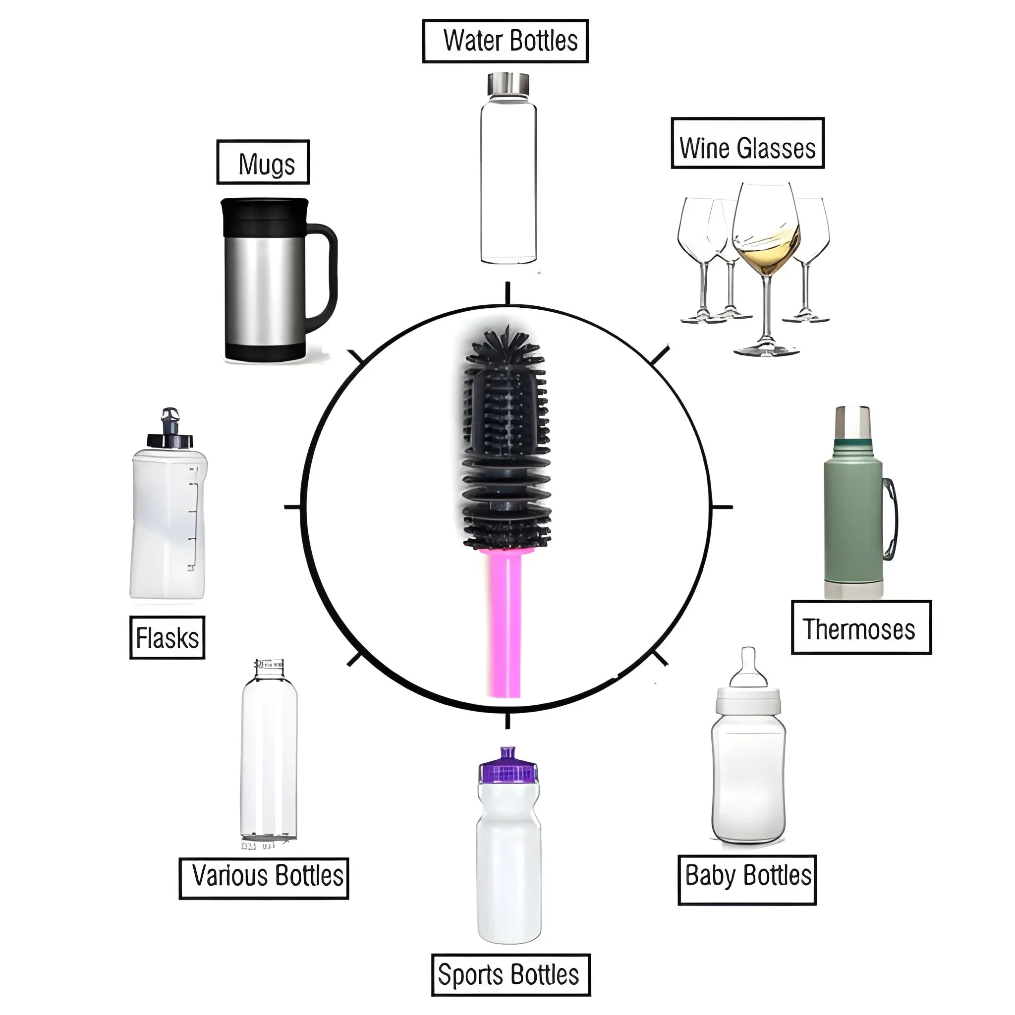 Long Bottle Cleaning Brush - Home Improvement